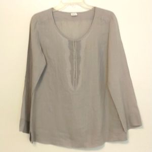 Poetry Fashion UK embroidered split neck tunic US 8